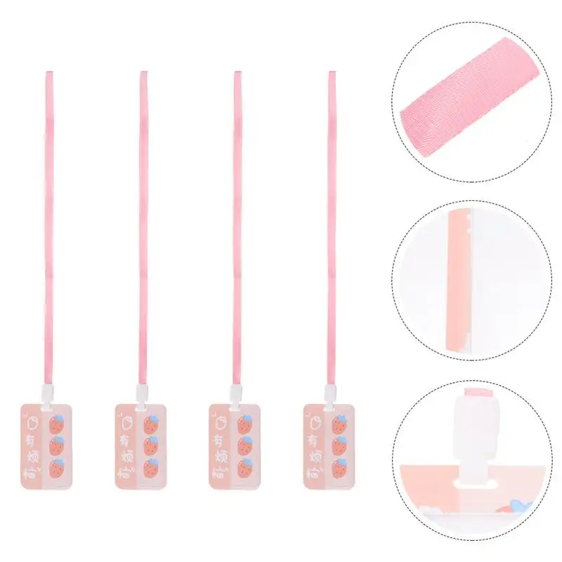 

4Pcs Cartoon Card Holders Sliding Style Card Covers Portable Card Protectors