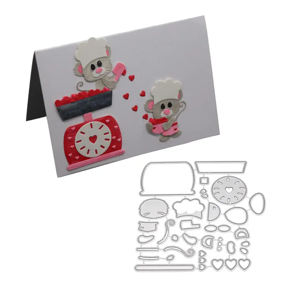 MeterMall новинка 2018 штампы с маленькой мышкой для приготовления пищи и скрапбукинга