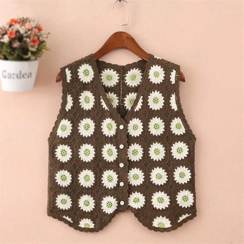 Женский винтажный жилет в стиле бохо этнический без рукавов с цветочной вышивкой