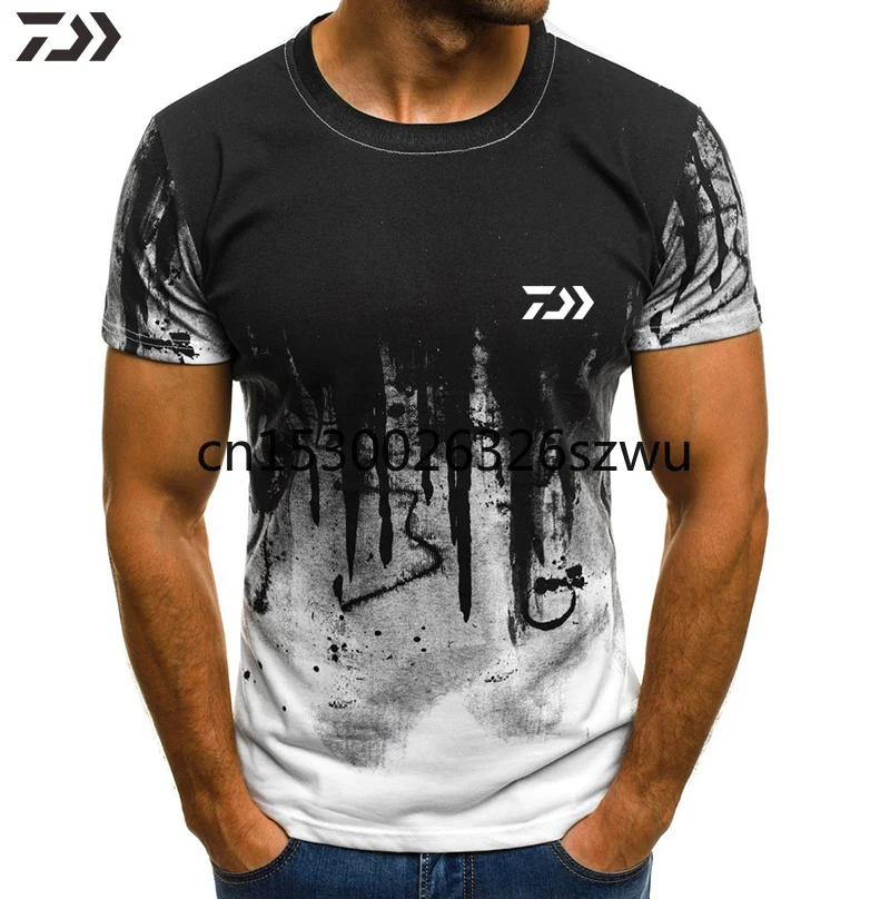 

Daiwa Fishing T Shirt Summer Man Short Sleeve Fishing Clothing Outdoor Cotton Sport Breathable Fishing Clothes Male T Shirt