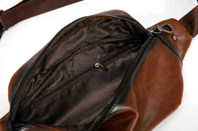 

Korean New Fashion Men Crossbody Bag Men's Retro Chest Bag Messenger Bag Sports Waist Bag Men's Bum Belt Bags