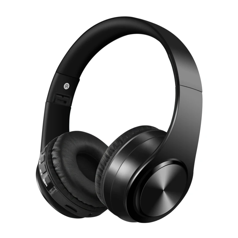 black HATOSTEPED беспроводные eнаушники игровые Bluetooth наушники-вкладыши с микрофоном/FM для мобильного телефона ПК Музыка беспроводные наушники - Цвет: black