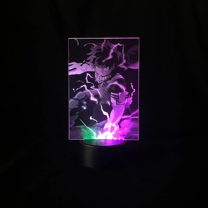 

Touch Sensor Two Tone Lamp My Hero Academia Midoriya Izuku Japanese Anime Manga Two Tone Led Light Two Tone 3D Lamp Child