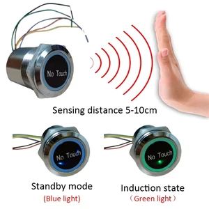 Waterproof Infrared Sensor Exit Switch for Biometric Access Control
System Induction Type Exit Release Button