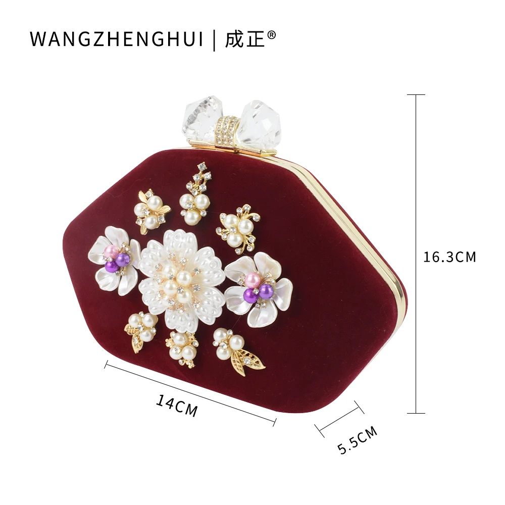 

Evening Bag Pearl package diamond Bag Party purse Women Evening Bags New red Clutch Bag