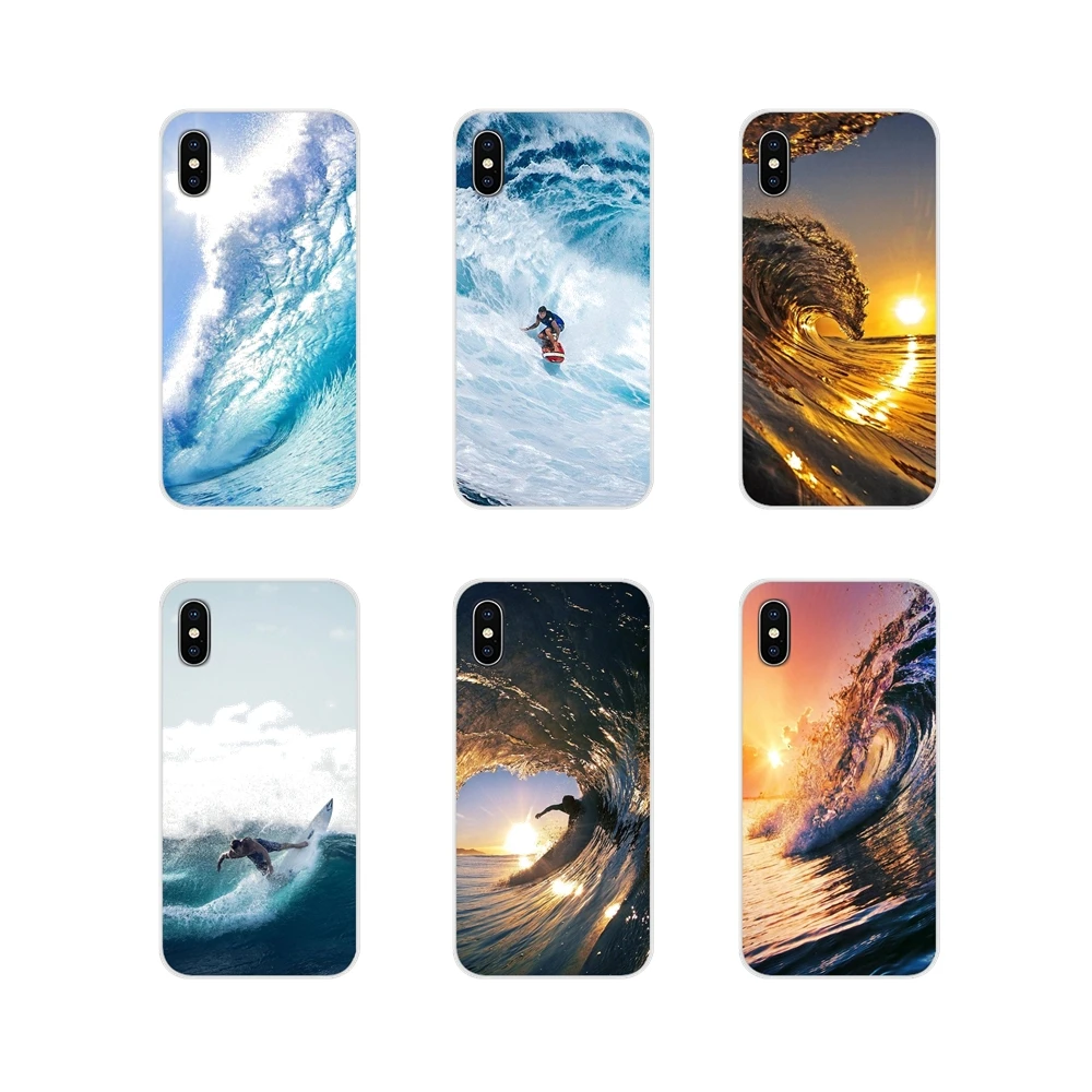 Силиконовый чехол для Apple iPhone X XR XS 11Pro MAX с рисунком морской волны серфинга летнего