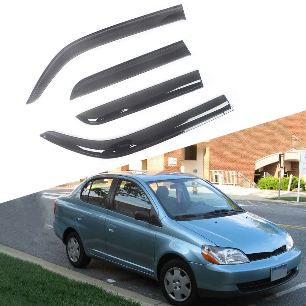 

Дефлекторы для боковых окон Toyota Echo XP10 2000-2005, козырек от дождя для двери, черный козырек для защиты от дыма