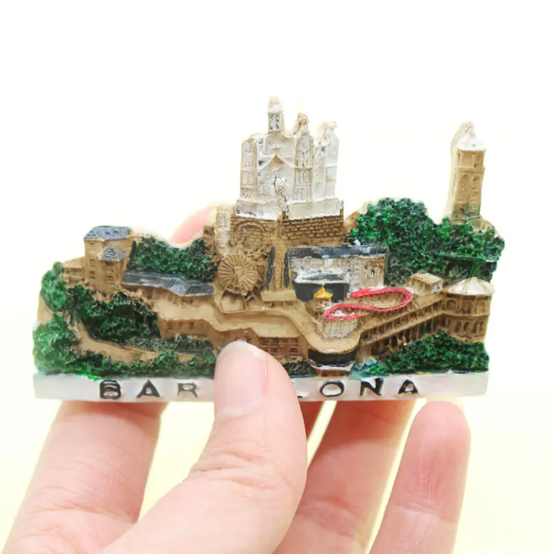 Магнит для холодильника Барселона сувенирное здание искусство ремесла резины стерео подарок кухня дом декор магнитная наклейка.