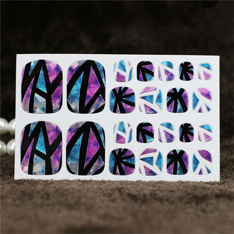 22 кончика лазерного сломанного алмаза стиль ногтей художественная наклейка