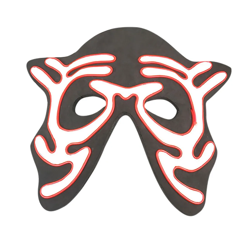 Маска на Хэллоуин со светодиодный Ной подсветкой светящаяся страшная для танцев