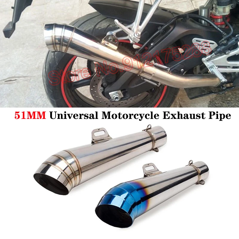 

38-51mm Inner Universal Motorcycle Exhaust Pipe Modified Mufflers with Removable DB Killer Escape Moto 51MM silencer Modified