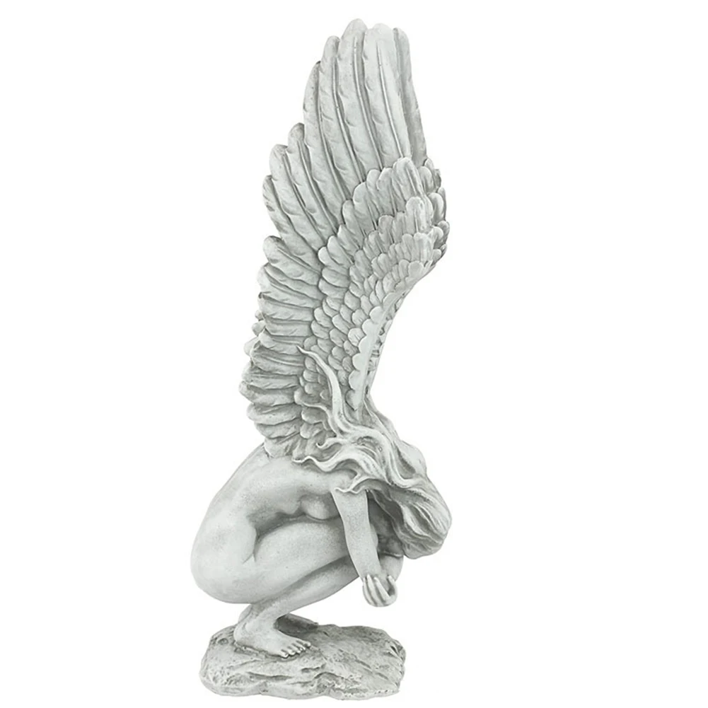 

Resin angel wings statue vintage outdoor angel memorial salvation statue craft garden statue sculpture garden