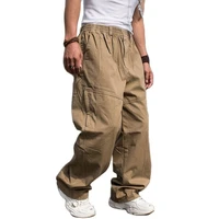 plus size loose baggy casual pants men cargo pants hiphop harem pants straight trousers street style big pocket man clothing