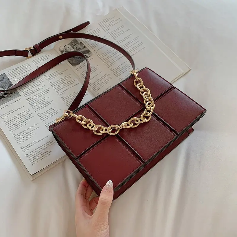

Bag Handbags 2021 New Simple Design Summer Fashion Messenger Bag Chain Shoulder Bag Underarm Bag Classic Small Square Bag