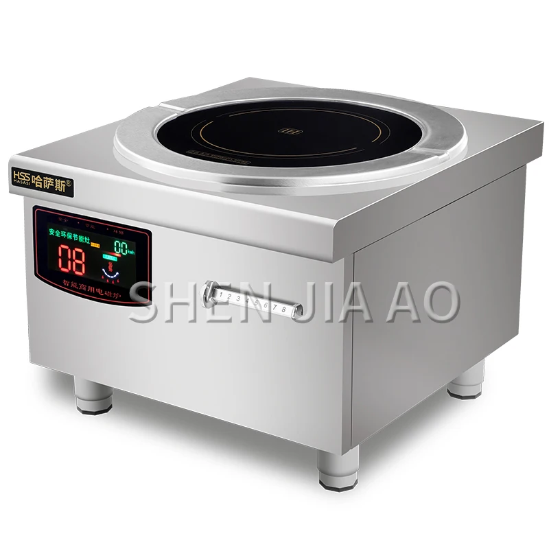 Commercial induction cooker soup oven Hotel restaurant Canteen kitchen 8000w 220v large Stainless steel shell | Бытовая техника