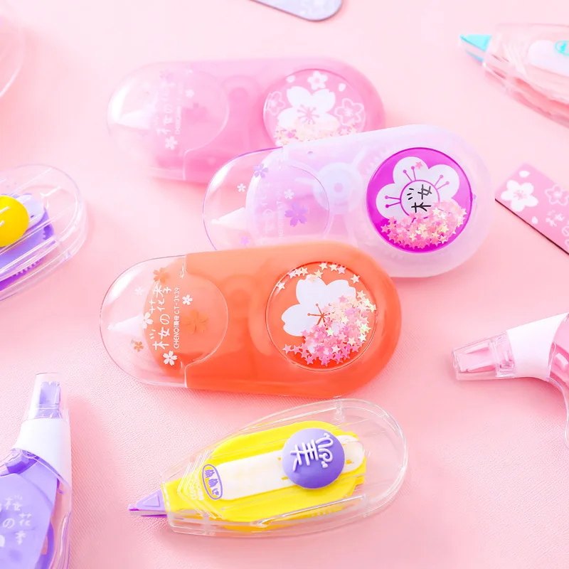 1 шт. милая Корректирующая лента Kawaii Cherry милый пластиковый корректор с буквами