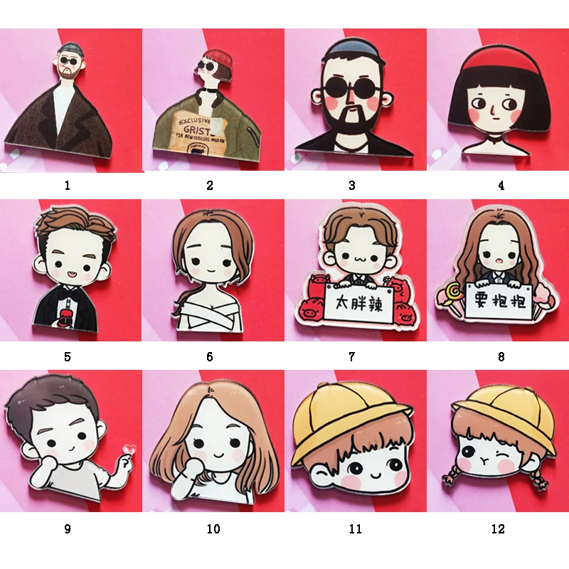 Рождественские Мультяшные Милые Акриловые кухонные декоративные магниты на