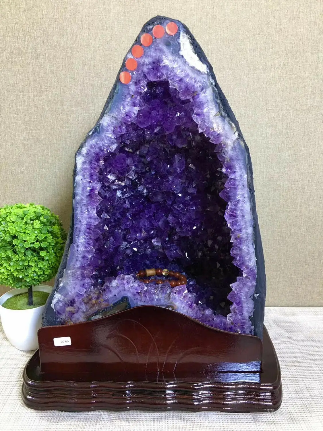 

29,5 кг натуральный аметист кварц кластера с украшением в виде кристаллов с лечебным действием, образцы + стент лечения исцеления