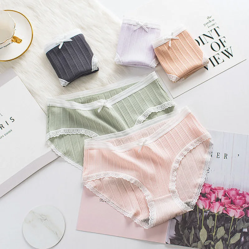 Женские трусики сексуальное бесшовное нижнее белье однотонные хлопковые трусы