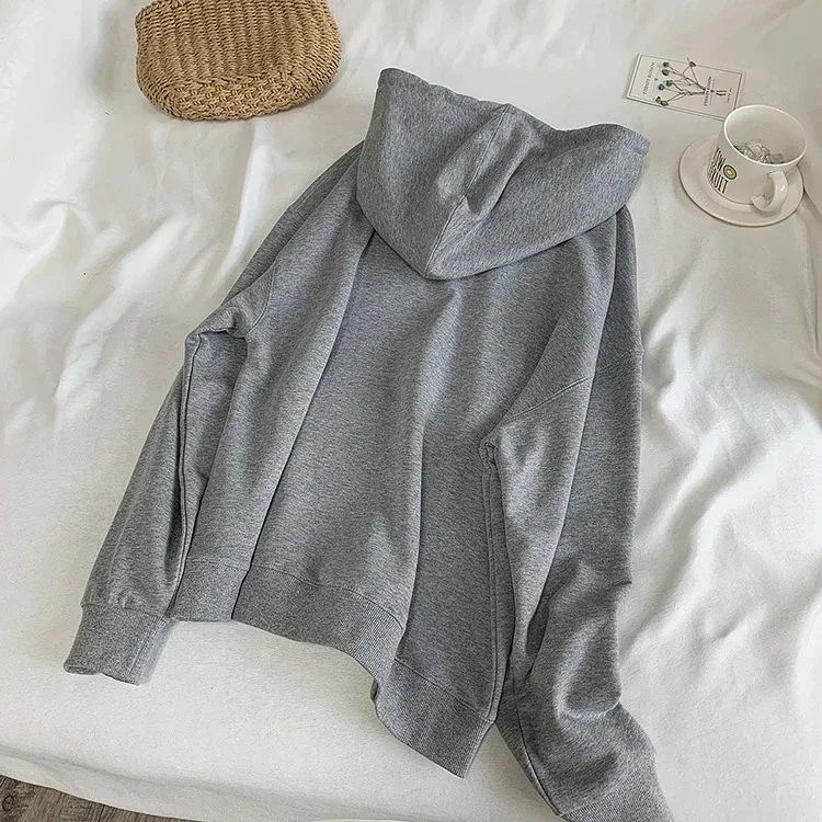 

2020 Sweatshirts Women Front Pocket Solid With A Hood Hoodies Ladies Long Sleeve Casual Hooded Pullover Clothes Sweatshirt