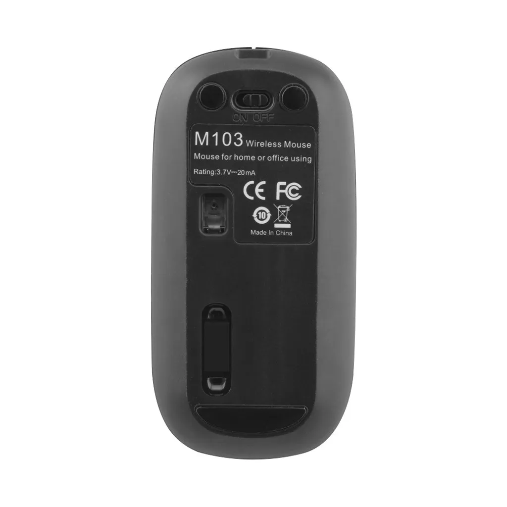 Перезаряжаемая Беспроводная игровая мышь 2 4G металлическая Бесшумная оптическая