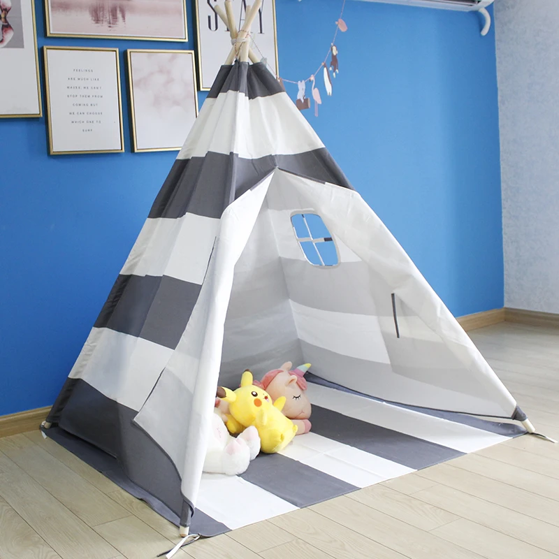 

Indoor Beach Tent For Kids Boy Girl Children's Tent Wigwam House Teepee Children Big Tent Outdoor Foldable Play House