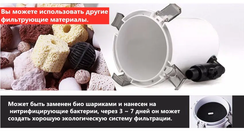 Канистра фильтр w/губка внутри канистра аквариумный фильтр с насосом ультра-тихий 20-120L бак HW602B HW603B