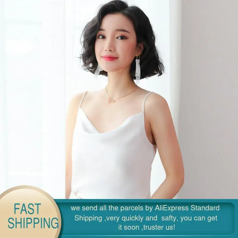 Женский Атласный топ на бретельках Garemay повседневный без рукавов летняя уличная