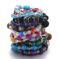 trend high quality color resin mixed bracelet 10pcs womens fashion bracelet charm jewelry simple style party gift wholesale