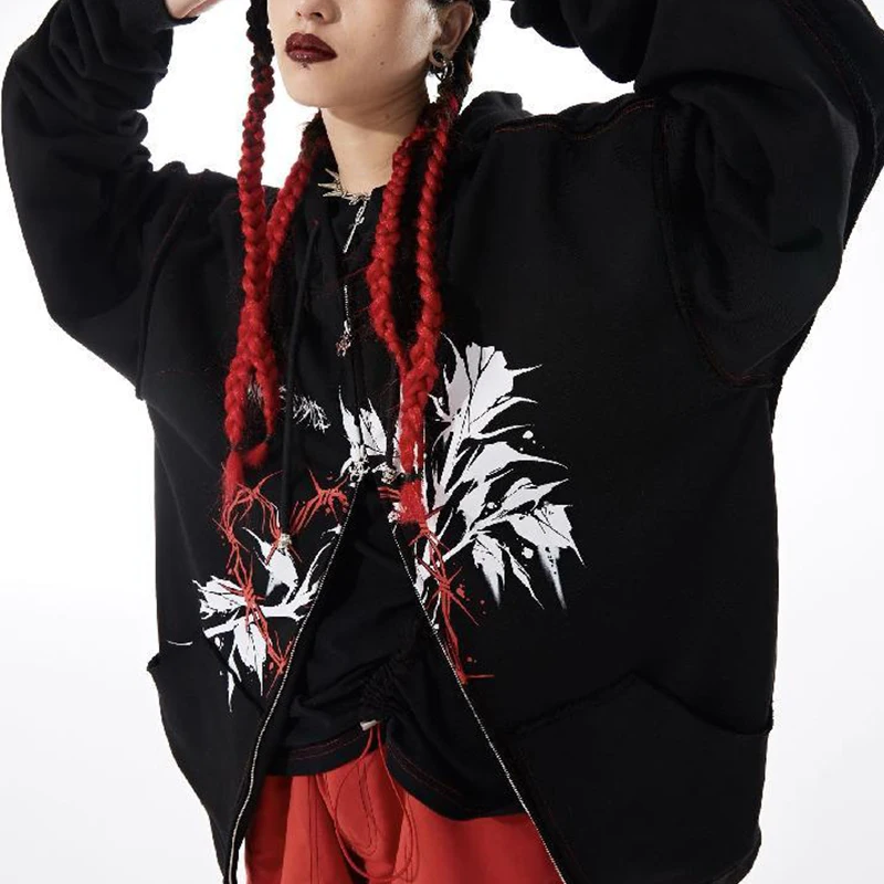 

Женская одежда, толстовка большого размера, топы, готические милые толстовки, свитшоты в стиле гранж, куртки y2k, куртки с длинным рукавом, в с...