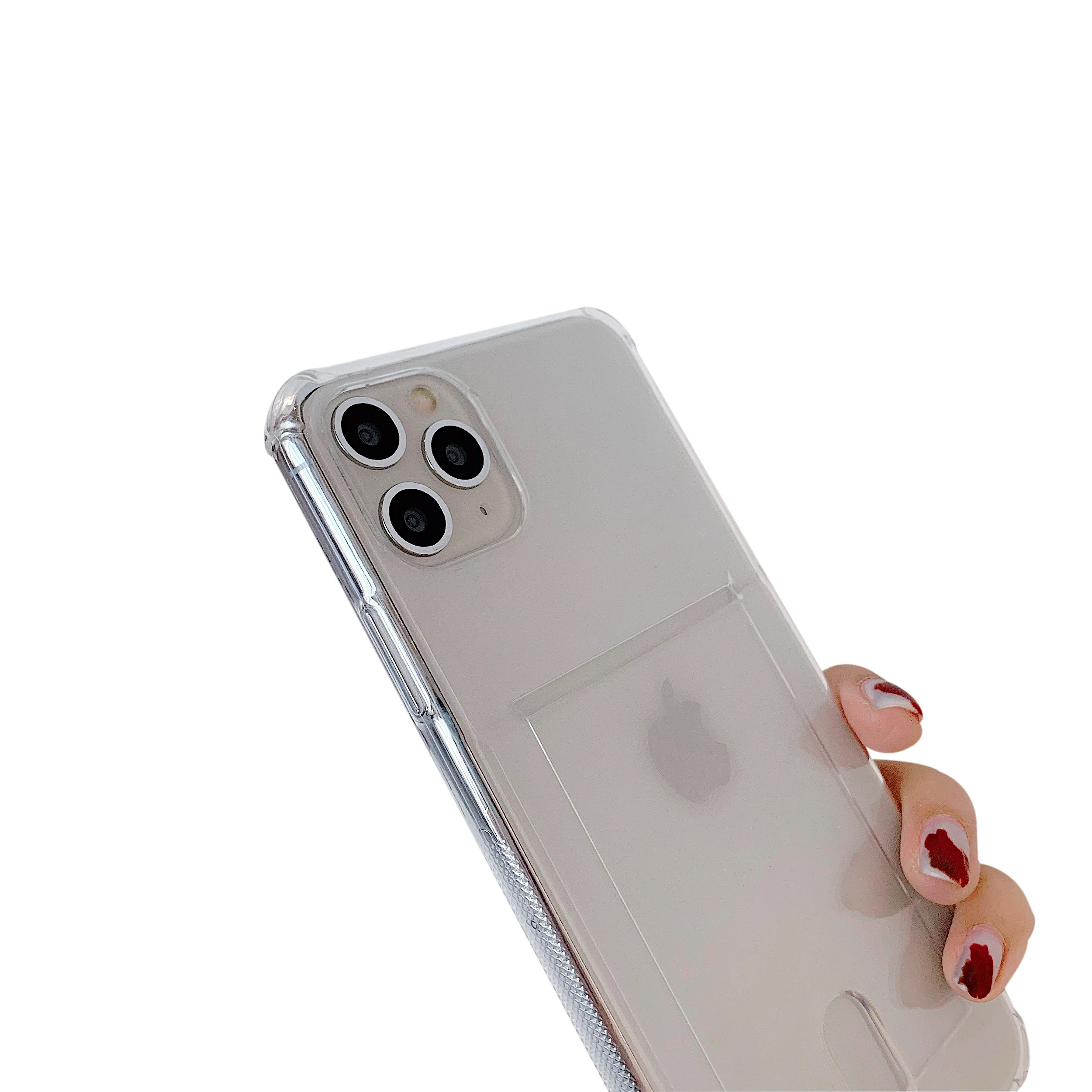 Прозрачный держатель для карты чехол телефона iPhone 11 Pro Max X XR ID кредитный слот