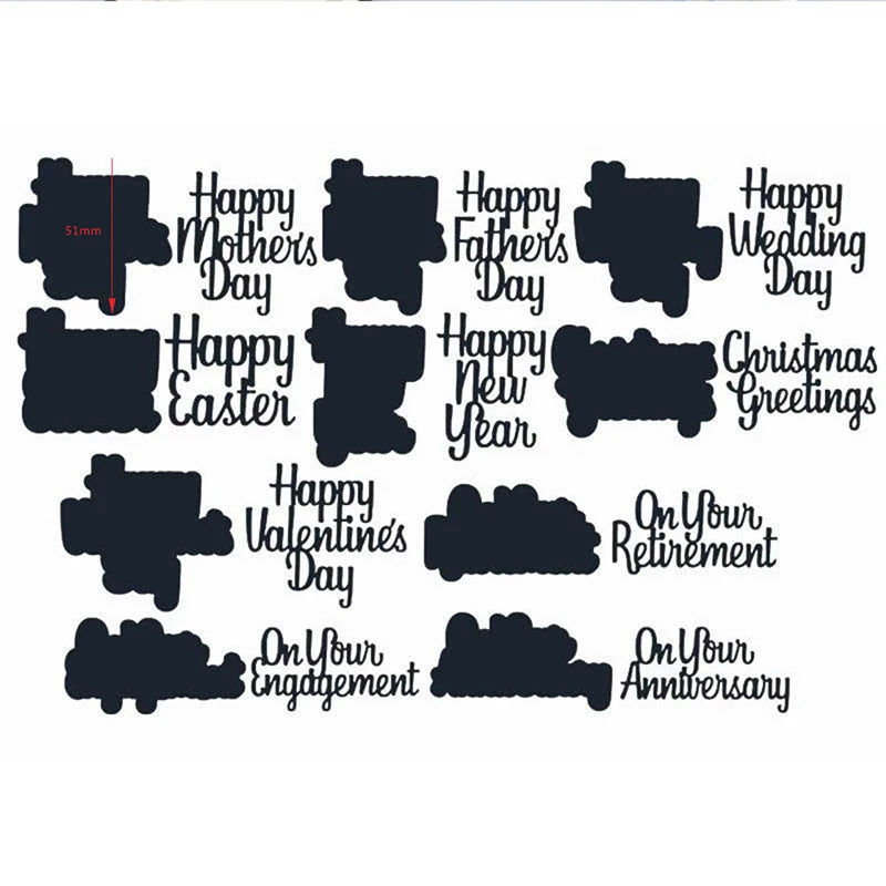 

QWELL Word Happy Metal Cutting Dies for Scrapbooking and Card Making Paper Embossing Craft New 2019 die cuts