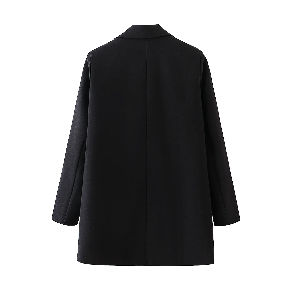 

2021 New Women Black Blazer Double-Breasted Long Sleeves Shoulder Pads Fashion Casual Chic Lady Woman Blazer Suit