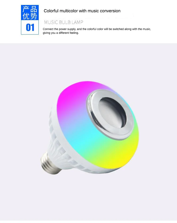 СВЕТОДИОДНЫЙ беспроводной пульт дистанционного управления Bluetooth RGB Изменение Цвета музыки звуковая лампа