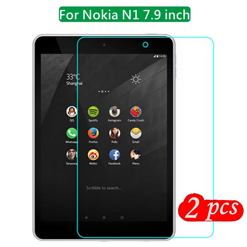 2 шт. закаленное стекло для Планшета Nokia N1 7 9 дюйма Взрывозащищенная защита экрана