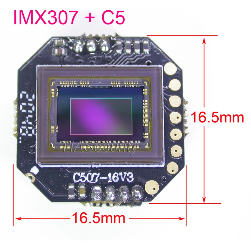 (+ 12 В) Φ 1080P или CVBS 1/2.8 &quotSTARVIS IMX307 CMOS + C5 Главная микросхема фотоаппарата AHD-H M12