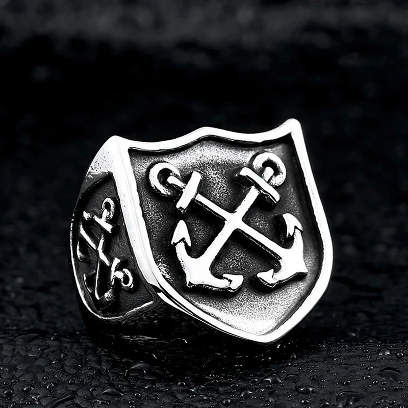 2020 Прохладный перстень Винтаж 316L из нержавеющей стали мужские и женские щит