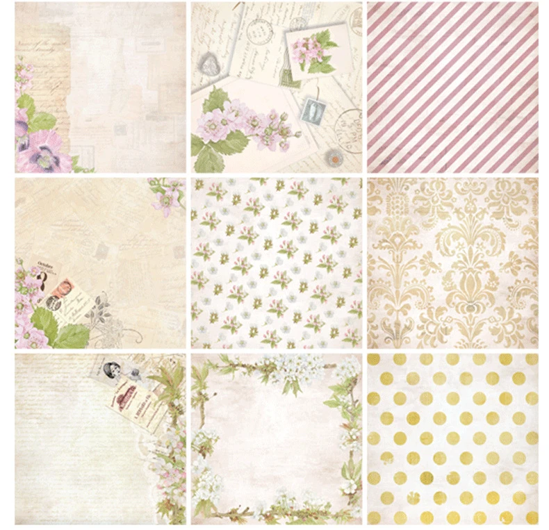 10 inch Sweet Purple Retro background paper pads patterns 26sheets,DIY Craft Scrapbooking Paper Pack
