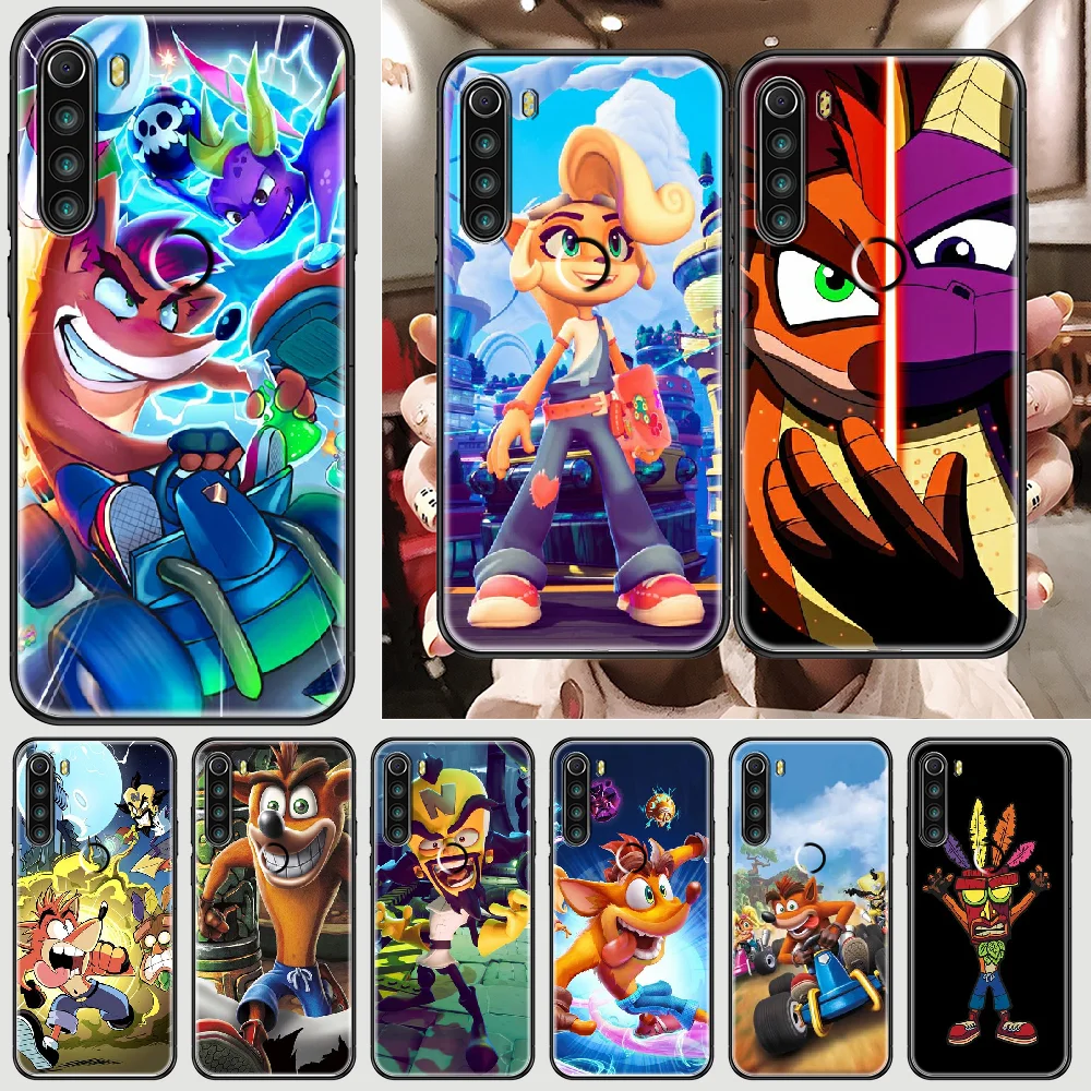 Игра аварии бандикут чехол для телефона Xiaomi Redmi Note 7 7A 8 8T 9 9A 9S K30 Pro Ultra черный