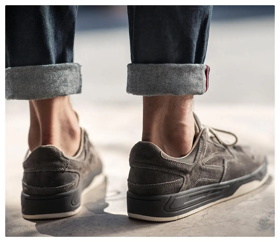 2019 кожаные кроссовки Мужская обувь в стиле ретро на плоской подошве мужская