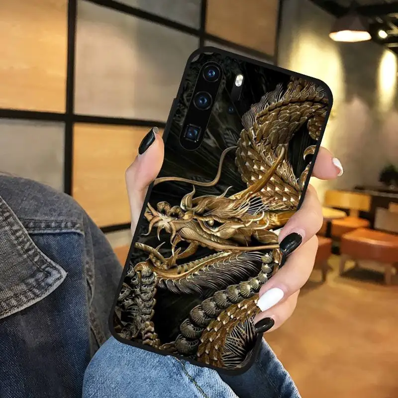 

Red Dragon Fashion Animal Phone Case black For Huawei honor Mate mate P 10 9X 10i 20 30 40 y7 lite pro p smart 2019