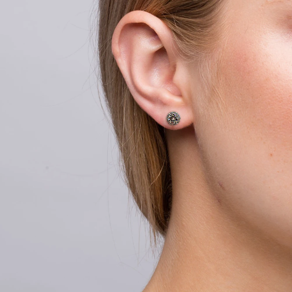 ЦИРКОНИЕВЫЕ серьги для женщин панк круглые Кристальные бойские корейские 2019