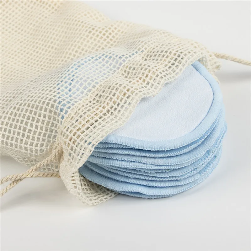 Новая мода многоразовые портативные бамбуковые волокна моющиеся круглые