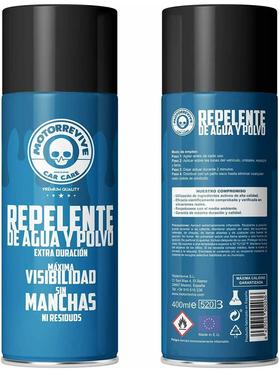 Motorrevive - Repelente de Agua y Polvo para Coche Antilluvia 400 ml | Автомобили и мотоциклы