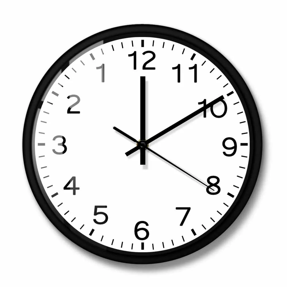 Современный дизайн часы с обратным ходом бесшумные против часовой стрелки