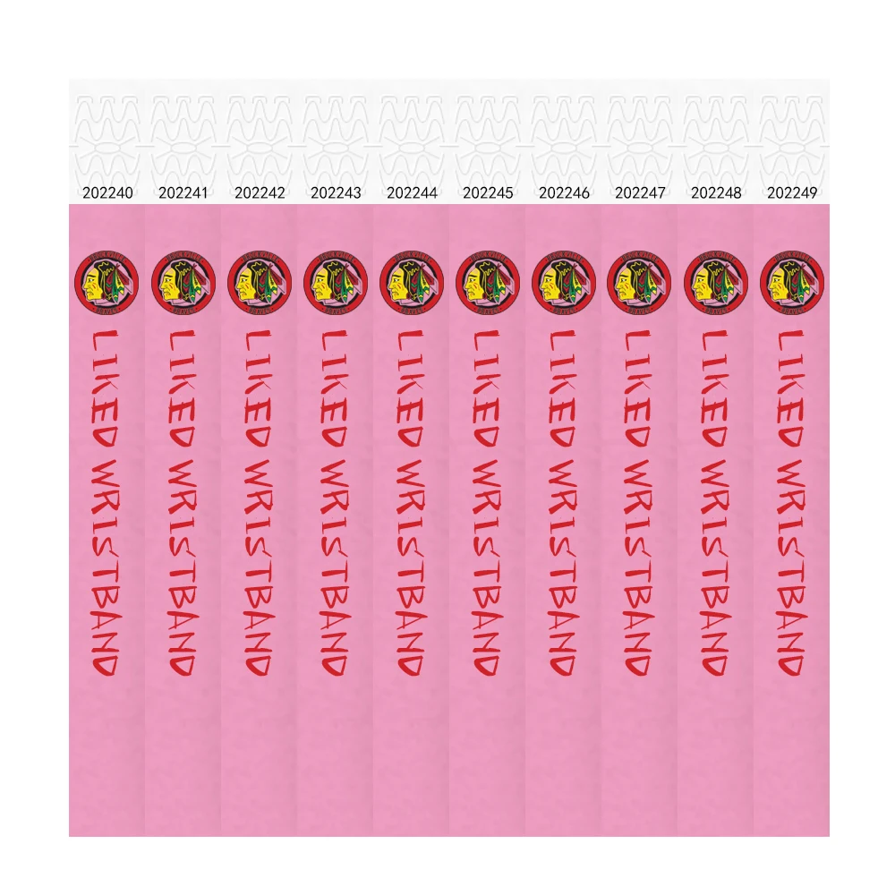 Custom Color Print 3/4 "Tyvek браслеты Цветной отпечаток только 100 штук печатные ID для