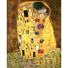 5D Diy алмазная живопись абстракция Klimt Kiss ручная роспись Алмазная мозаика Алмазная вышивка крестиком украшение для дома