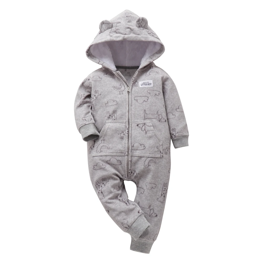 Детский комбинезон Зимняя одежда для мальчиков и девочек Комбинезон на молнии с