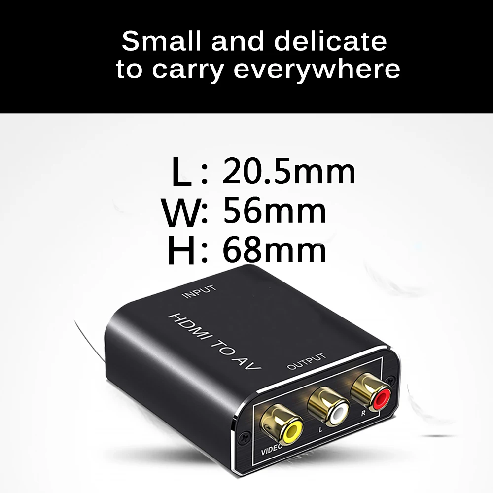 

1080P RCA To HDMI 1080P Converter Composite HDMI Video And Audio Converter HD Video Converter 1PCS With 1 HDMI Cable Adapter