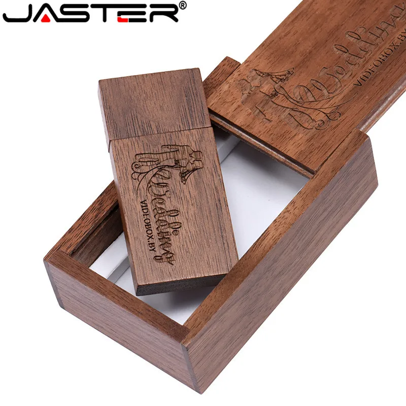 Деревянный USB флеш-накопитель JASTER 4 ГБ 8 16 32 64 с логотипом на заказ свадебный